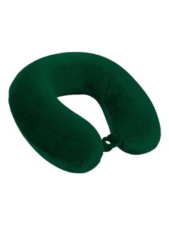 Buy Velvet Neck and Travel Pillow Velvet Dark Green 30x25x10centimeter in Saudi Arabia