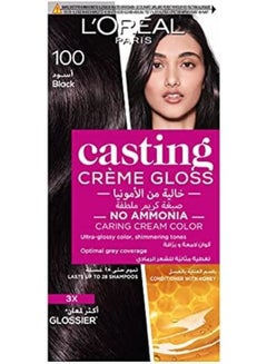 Buy Casting Creme Gloss Hair Colour 100 Black 180ml in UAE