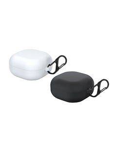 Buy 2 Piece Of Silicone Case For Samsung Galaxy Buds Live/Buds Pro/Buds 2/Buds 2 Pro Black/White Black/White in Saudi Arabia
