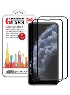 Buy 2-Pack for iPhone XS/X Screen Protector Ceramic Film Anti Scratch Shatterproof Glass 12D Edge to Edge Full Coverage Clear/Black in UAE