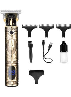 Buy 8-Piece Professional Adjustable Hair Trimmer Blade Clipper Set 700Y Gold 9.5*5*19.8cm in Saudi Arabia