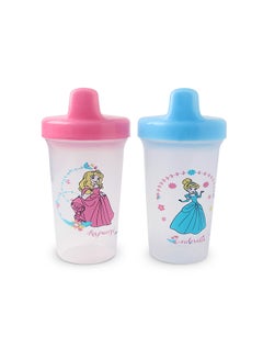 Buy 2-Piece Disney Princess Printed Sippy Cup Set,300 ml- Assorted in UAE
