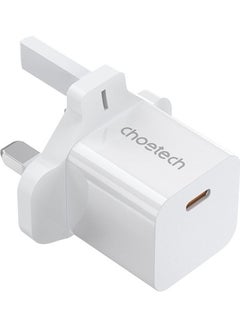 Buy USB Type-C PD 20W Wall Charger For iPhone12/13 Series White in Saudi Arabia