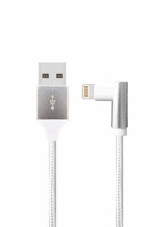 Buy 6FT Nylon Braided USB A to Lightning Cable White in Saudi Arabia
