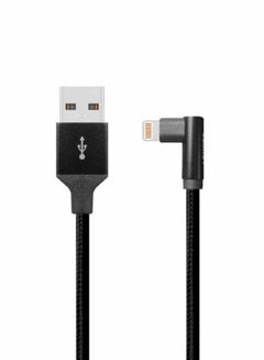 اشتري كابل USB A إلى لايتنينج، مضفر ومصنوع من النايلون، بطول 6 أقدام لون أسود. في السعودية