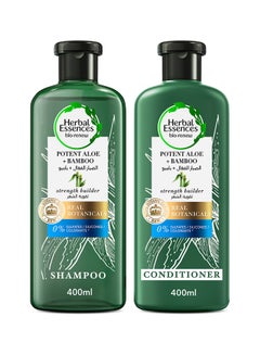 Buy Sulfate Free Aloe And Bamboo Shampoo With Conditioner 400ml+400ml in UAE