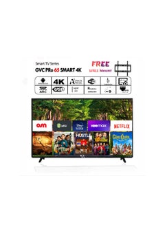 Buy 65-Inch Smart TV 4K + free wall mount LD-65TVUS Black in Saudi Arabia