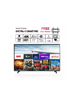 اشتري 43-Inch FHD Smart TV+ free wall mount LD-43TVS Black في السعودية