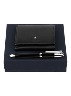 Buy Ball Point Pen Set With Card Holder Black in Egypt