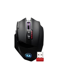 Buy Redragon M801 Gaming Mouse LED RGB Backlit MMO 9 Programmable Buttons with Macro Recording Side Buttons Rapid Fire for Windows PC (Wireless, Black) in UAE