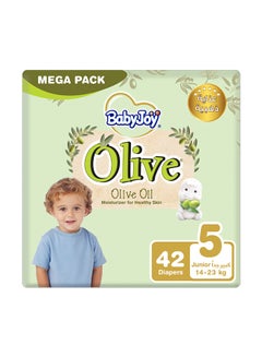 Buy Olive Oil, Size 5 Junior, 14 to 23 kg, Mega Pack, 42 Diapers in UAE