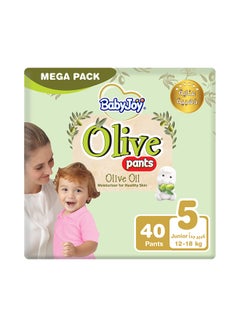 Buy Olive Oil Pants, Size 5 Junior, 12 to 18 kg, Mega Pack, 40 Diapers in Saudi Arabia