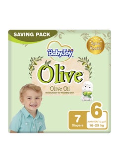 Buy Olive Oil Size 6 Junior XXL 16 to 25 kg Saving Pack 7 Diapers in Saudi Arabia