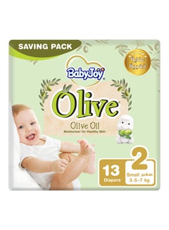 Buy Olive Oil, Size 2 Small, 3.5 to 7 kg, Saving Pack, 13 Diapers in UAE
