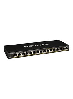 اشتري PoE Switch 16 Port Gigabit Ethernet Unmanaged Network Switch (GS316P) - with 16 x PoE+ @ 115W, Desktop or Wall Mount black في الامارات