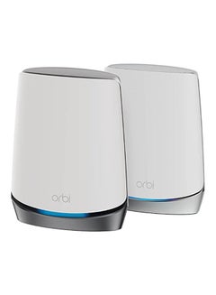 Buy Orbi 5G Tri-Band WiFi 6 Mesh System (NBK752) – Router with 1 Satellite Extender | Coverage up to 5,000 sq. ft, 40 Devices | AX4200 (Up to 4.2Gbps) grey in UAE