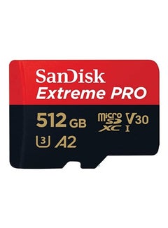 اشتري SanDisk Extreme PRO microSDXC 512GB + SD Adapter + RescuePRO Deluxe 170MB/s A2 C10 V30 UHS-I U3 512.0 GB في الامارات