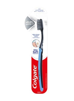 Buy Slim Soft Black Charcoal Toothbrush Assorted Multicolour in UAE