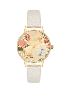 اشتري ساعة يد بقرص مزين بطبعة زهور بلون ذهبي خافت ولامع - طراز OB16BF35 للنساء في الامارات
