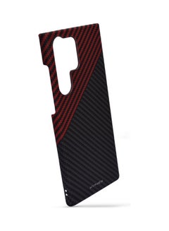 Buy Dual Color Carbon Fiber Case - Samsung S23 Ultra - .Matte finish,superior quality,light weight,sleek design,highly durable black and red in UAE