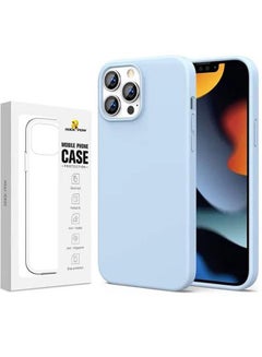 Buy Silicone Protective Case For iPhone 13 Pro Max 6.7 inch Sky Blue in UAE