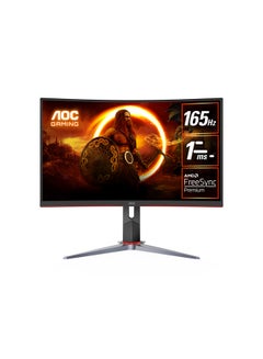 Buy C24G2 23.6-Inch (VA / 1500R) Curved Gaming Monitor, 1920 × 1080 (FHD), 165Hz, 1ms, HDR Mode Visual Enhancement, VGA x 1, HDMI 1.4 x 2, DisplayPort 1.2 x 1, Adaptive Sync Anti-tearing Technology Black in UAE