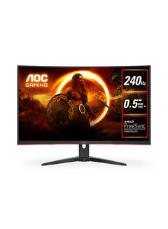 Buy C32G2ZE 31.5-Inch (VA / 1500R) Curved Gaming Monitor, 1920 x 1080 (FHD), HDR Visual, 240Hz, 0.5ms, HDMI 2.0 x 2, DisplayPort 1.2 x 1 ,FreeSync Premium tear-free immersion BLACK in UAE