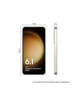 اشتري هاتف Galaxy S23 5G ثنائي الشريحة باللون الكريمي وذاكرة الوصول العشوائي (RAM) سعة 8 جيجابايت وسعة 256 جيجابايت - إصدار الشرق الأوسط في مصر