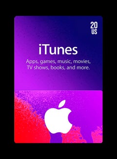 Buy iTunes 20$ Gift Card -USA Multicolour in UAE
