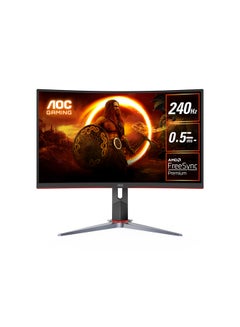 اشتري C27G2Z 27-Inch (VA / 1500R) Curved Gaming Monitor, 1920 × 1080 (FHD), 240Hz, 0.5ms, HDR Mode Visual Enhancement, HDMI 2.0 x 2, DisplayPort 1.2 x 1, FreeSync Premium tear-free immersion 27inch Black/Red في السعودية