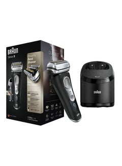 Buy Series 9 Wet And Dry Cross Cutting Action Shaver 9360CC Including Clean Charge System With Travel Case Black in UAE