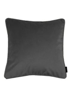 Buy square Velvet Soft Decorative Cushion Solid Design velvet Dark Gray 45 x 45cm in Saudi Arabia