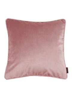 Buy square Velvet Soft Decorative Cushion Solid Design Light Pink 45 x 45cm in Saudi Arabia