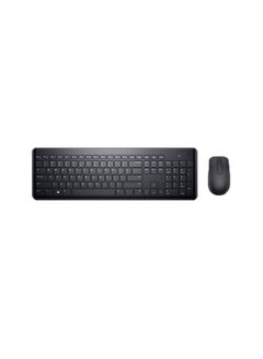 Buy Wireless Keyboard And Mouse KM117 English Arabic Optical Ergonomic For Home Office Black in UAE