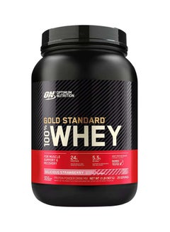 Buy Optimum Nutrition Gold Standard 100% Whey Protein Delicious Strawberry 2 Lb in UAE