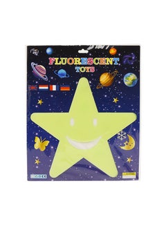Buy Fluorescent Smiling Star Wall And Ceiling Sticker Glow In The Dark multicolour in UAE