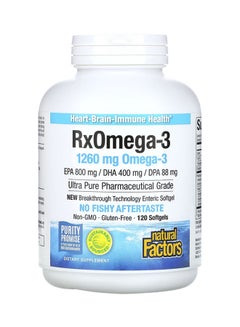 Buy Rx Omega-3 Dietary Supplement - 120 Softgels in UAE