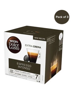 Buy Dolce Gusto Espresso Intenso Capsule 16 Capsules 112grams Pack of 3 in UAE