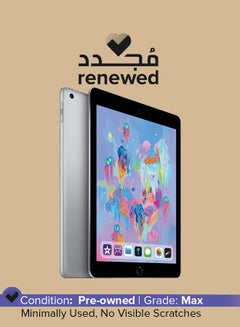 Buy Renewed - Ipad 6 (2018) 9.7-Inch 2GB RAM 32GB Wifi Space Grey in Saudi Arabia