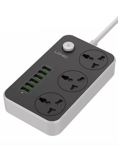 Buy 3 AC Socket USB Charger Black/Grey in UAE