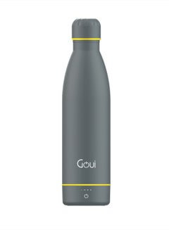 Buy 6000 mAh Combines Wireless Charging And Innovative Smarter Bottle Solution Liquid Capacity 420ml 6000 MAH 5w Steel Grey / Yellow in Saudi Arabia