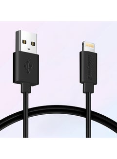 اشتري كابل شحن ومزامنة بيانات من USB إلى لايتنينغ 1.2متر أسود في الامارات