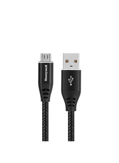 Buy USB to Micro USB cable, Fast Charging, 480 MBPS Transfer Speed, Nylon-Braided sync and charge cable, Male-to-Male Port, Compatible with Smartphones, Tablets, Laptops, 4 Feet (1.2M) Black in UAE