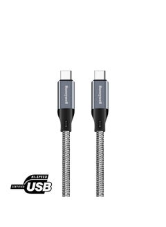 Buy Type C To Type C (MFI Certified USB 3.1 Cable), 100W (5A), Braided Sync & Fast Charging Cable, 4 Feet (1.2M), Supports PD & QC 3.1 Charging, 5 GBPS Data Transmission grey in UAE