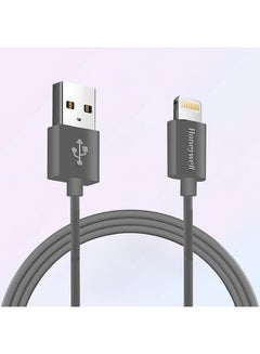 Buy USB 2.0 to Lightning cable, MFI certified apple original lighting connector, Fast Charging, Non-Braided sync and charge cable for iPhone, iPad, Airpods, iPod, 4 Feet (1.2M) grey in UAE