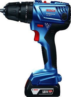 Buy Cordless Hammer Drill With Two 2Ah Batteries Blue/Black/Red in Saudi Arabia