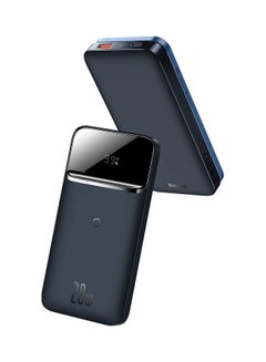 Buy 10000.0 mAh Magnetic Mag-Safe Wireless Power Bank 10000mAh Fast Charging PD 20W for iPhone 14,13,12 Series Blue/Black in Saudi Arabia