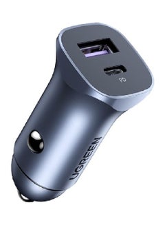 Buy Car Charger With USB And PD Port 30W Grey in Egypt