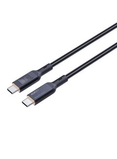 Buy Nylon Braided Type C To Type C Cable With LCD Display 100W  1.8M Black in Egypt
