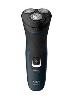 Buy Shaver Series 1000 Wet Or Dry Electric Shaver S1121/40, 2 Years Warranty Black/Blue in Saudi Arabia